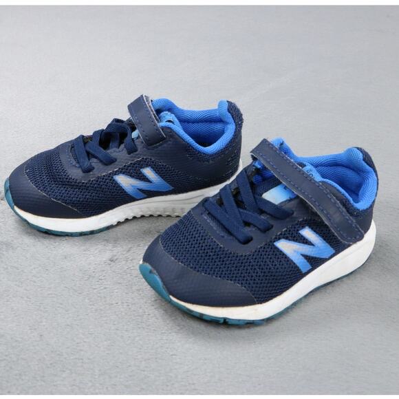 New Balance 455v2 Kids Sneakers Blue Hook & Loop Athletic Running Shoes Size 7 - Picture 7 of 9